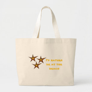 Bolso De Tela Gigante Starfish en la playa de arena Arte de verano