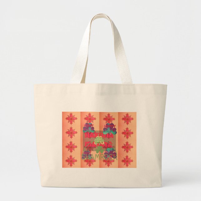 Bolso De Tela Gigante Stay Blessed Happy Saint Patrick's Day Hakuna Mata (Frente)