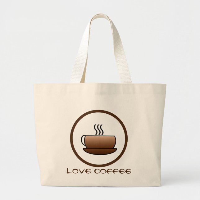 Bolso De Tela Gigante Steaming Coffee Mug (Frente)