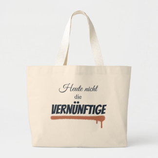 Bolso De Tela Gigante Stofftasche mit Spruch: Heute nicht ....