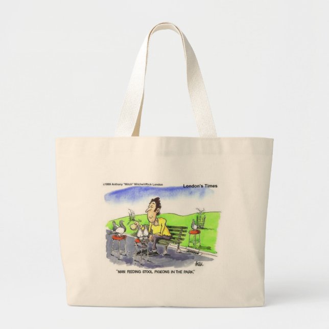 Bolso De Tela Gigante Stool Pigeons Funny Gifts Tees & Collectibles (Frente)