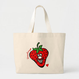 Bolso De Tela Gigante Strawberry *Jumbo Tote