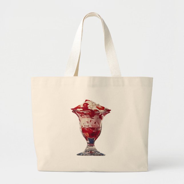 Bolso De Tela Gigante Strawberry Sundae (Frente)