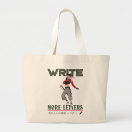Bolso De Tela Gigante Streetwear - Escribe más cartas en japonés