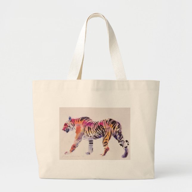 Bolso De Tela Gigante Stripey (Frente)