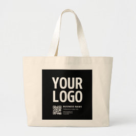 Bolso De Tela Gigante Su logotipo con código QR editable y texto