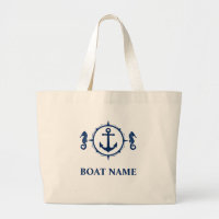 Su nombre de barco: Blue Seahorse Anchor Tote Bag