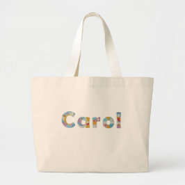 Bolso De Tela Gigante Su nombre en letras florales artísticas / Carol