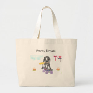 Bolso De Tela Gigante Sueño dulce de Boston Terrier