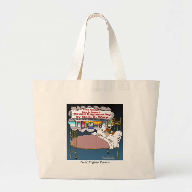 Bolso De Tela Gigante Sueños del ingeniero de sonido (Frente)