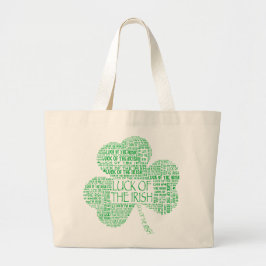 Bolso De Tela Gigante Suerte del trébol irlandés