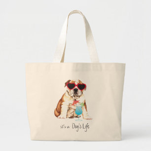 Bolso De Tela Gigante Summer Bulldog