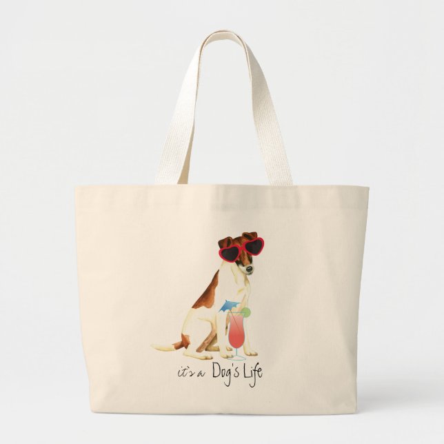 Bolso De Tela Gigante Summer Smooth Fox Terrier (Frente)