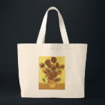 Bolso De Tela Gigante Sunflowers de Van Gogh<br><div class="desc">Vida: Vase con quince girasoles pintando por Vincent van Gogh El expresionismo no es simplemente una forma de ver las cosas: también es una forma de hacerlas, de pintarlas. Un expresionista no pinta "plano" y en tonos puros, rompe sus tonos y los aplica con un pincel liberal. Es realmente sorprendente...</div>