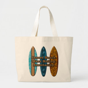 Bolso De Tela Gigante Sunset Beach Hawaiian Surfboards Wave Riders Totes