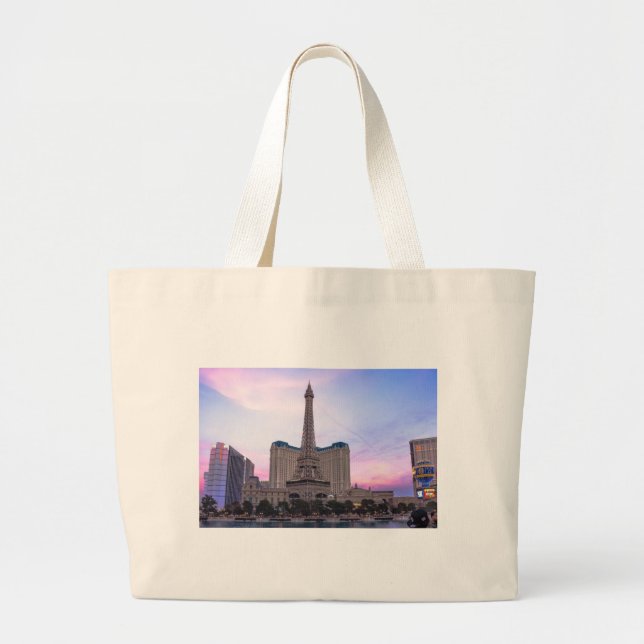 Bolso De Tela Gigante Sunset Paris Las Vegas Tour Eiffel Fake (Frente)
