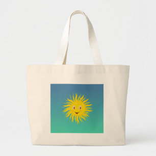 Bolso De Tela Gigante Sunshine con líneas circulares
