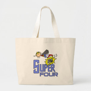 Bolso De Tela Gigante Superheroína Chica 4ª camisetas de cumpleaños y re