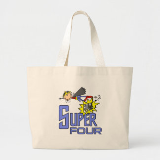Bolso De Tela Gigante Superheroína Chica 4ª camisetas de cumpleaños y re