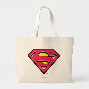 Bolso De Tela Gigante Superman S-Shield   Logotipo clásico