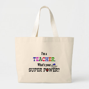 Bolso De Tela Gigante Superpotencia docente