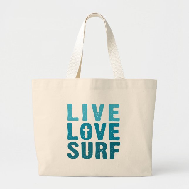 Bolso De Tela Gigante surf-amor-vivo (Frente)