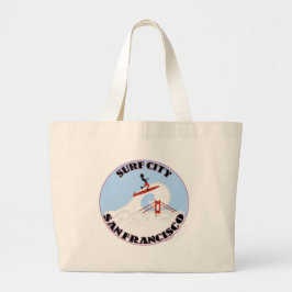 Bolso De Tela Gigante Surf City San Francisco Funny Travel Personalizado