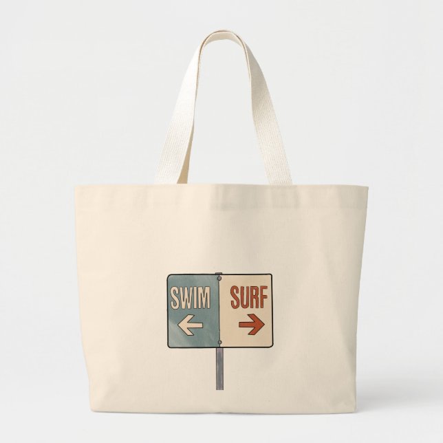 Bolso De Tela Gigante Surf Malibu Tote Bag (Frente)