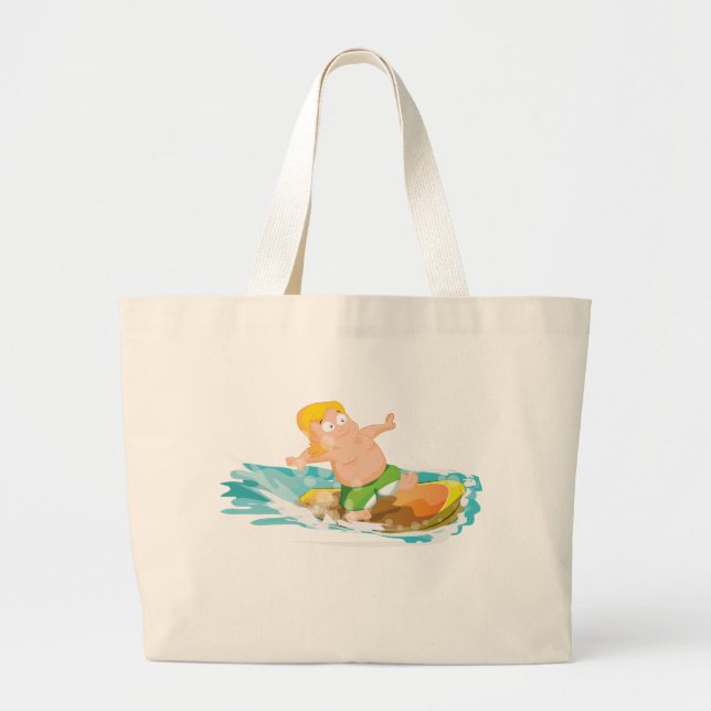 Bolso De Tela Gigante surfear (Frente)