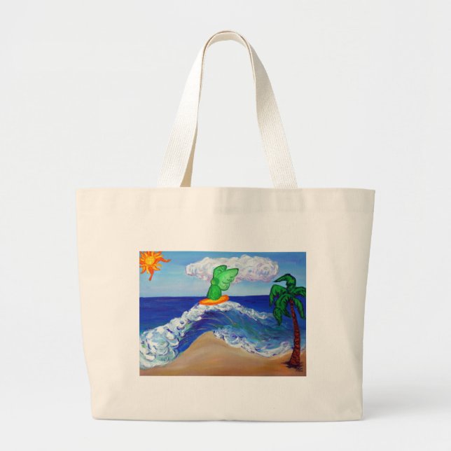 Bolso De Tela Gigante Surfing Angel Healing Angel Art Tote Bag (Frente)