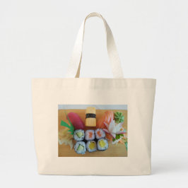 Bolso De Tela Gigante Sushi Asia Pescado Arroz Comida