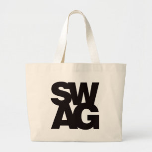 Bolso De Tela Gigante Swag - negro