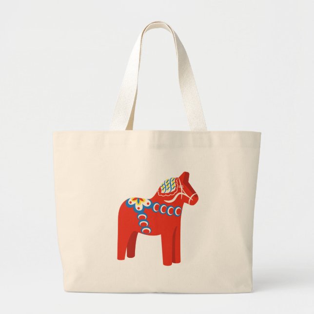 Bolso De Tela Gigante Swedish Dala Horse (Frente)
