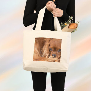 Bolso De Tela Gigante Sweet Ruby Cavalier King Charles Spaniel