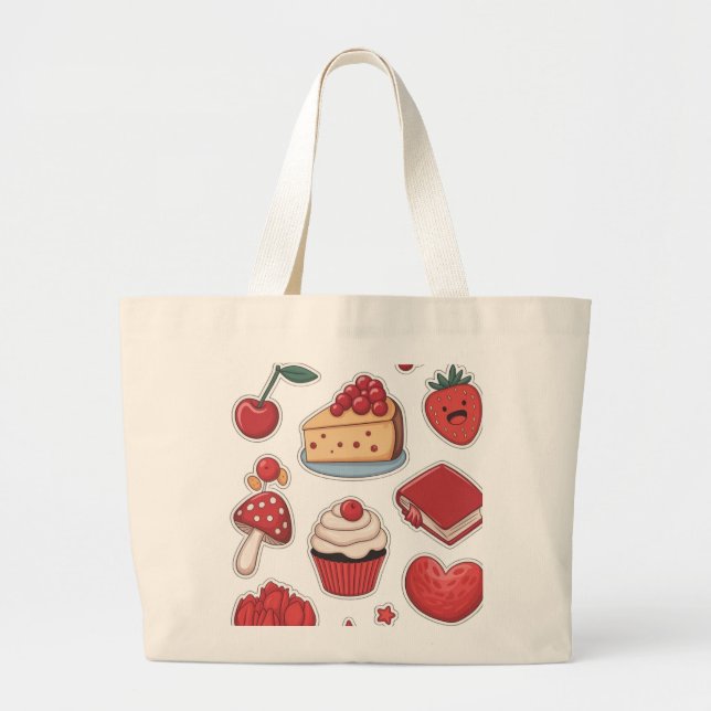 Bolso De Tela Gigante Sweet Tooth Dessert Pattern Tote Bag  (Frente)