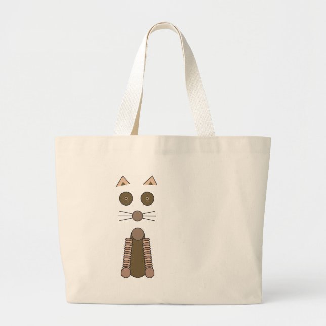 Bolso De Tela Gigante Tabby CAT (Frente)