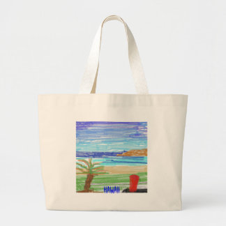 Bolso De Tela Gigante Tabla hawaiana roja en la playa de Kaanapali,