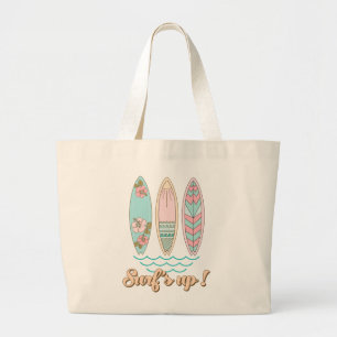 Bolso De Tela Gigante Tablas de surf Surf's Up Verano Vida de playa Trop