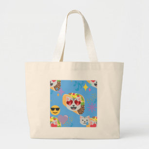 Bolso De Tela Gigante taco cat emoji