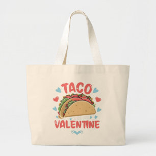 Bolso De Tela Gigante Taco-san Valentín