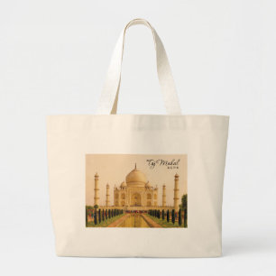 Bolso De Tela Gigante Taj Mahal Agra India Acuarela Viaje