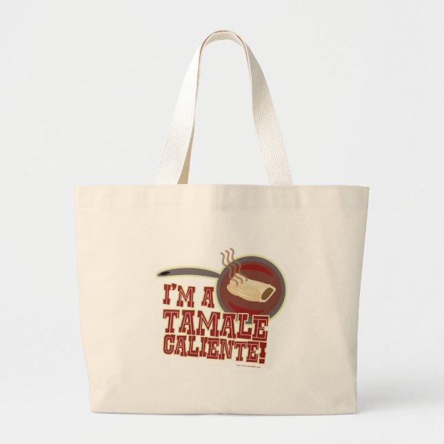 Bolso De Tela Gigante Tamale Caliente Funny Food Personalizado Slogan (Frente)