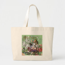 Bolso De Tela Gigante tarjetas alice conejo de sombrerero de wonderland
