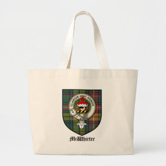 Bolso De Tela Gigante Tartán de la insignia del escudo del clan de