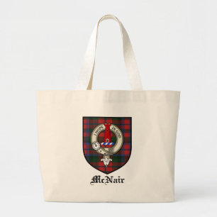 Bolso De Tela Gigante Tartán de la insignia del escudo del clan de