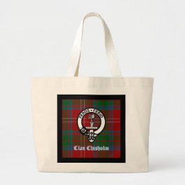 Bolso De Tela Gigante Tartan y emblema de Clan Chisholm