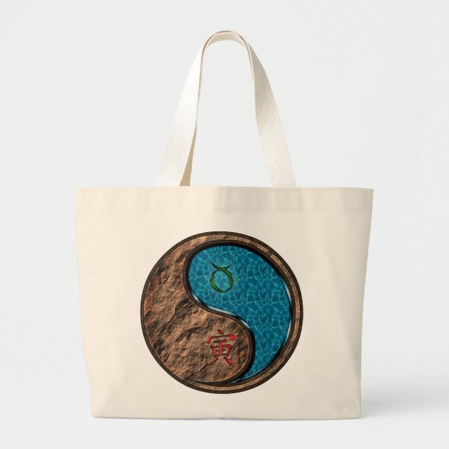Bolso De Tela Gigante Taurus y el tigre de agua (Frente)