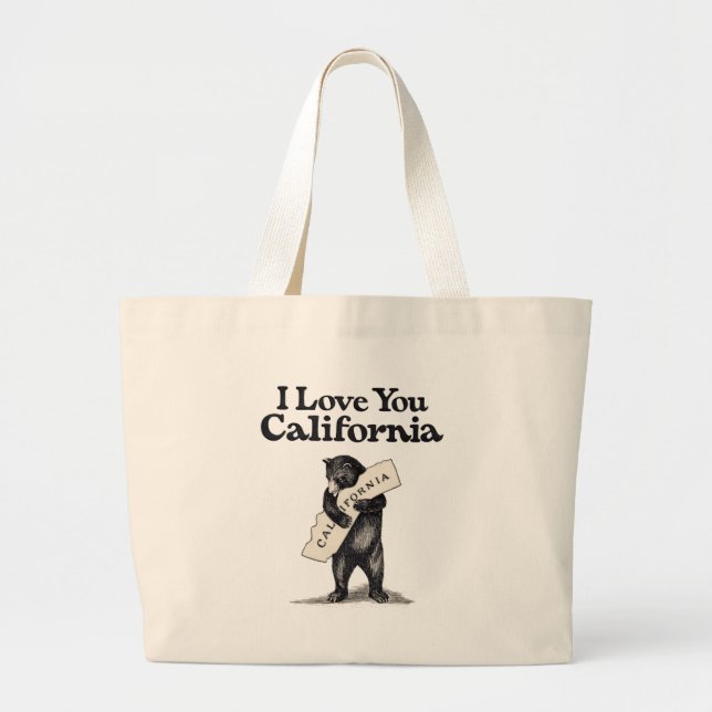 Bolso De Tela Gigante Te amo abrazo de oso de California (Frente)