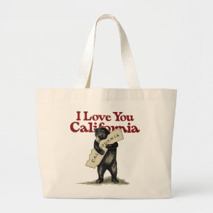 Bolso De Tela Gigante Te amo California