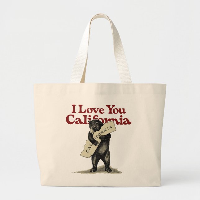 Bolso De Tela Gigante Te amo California (Frente)